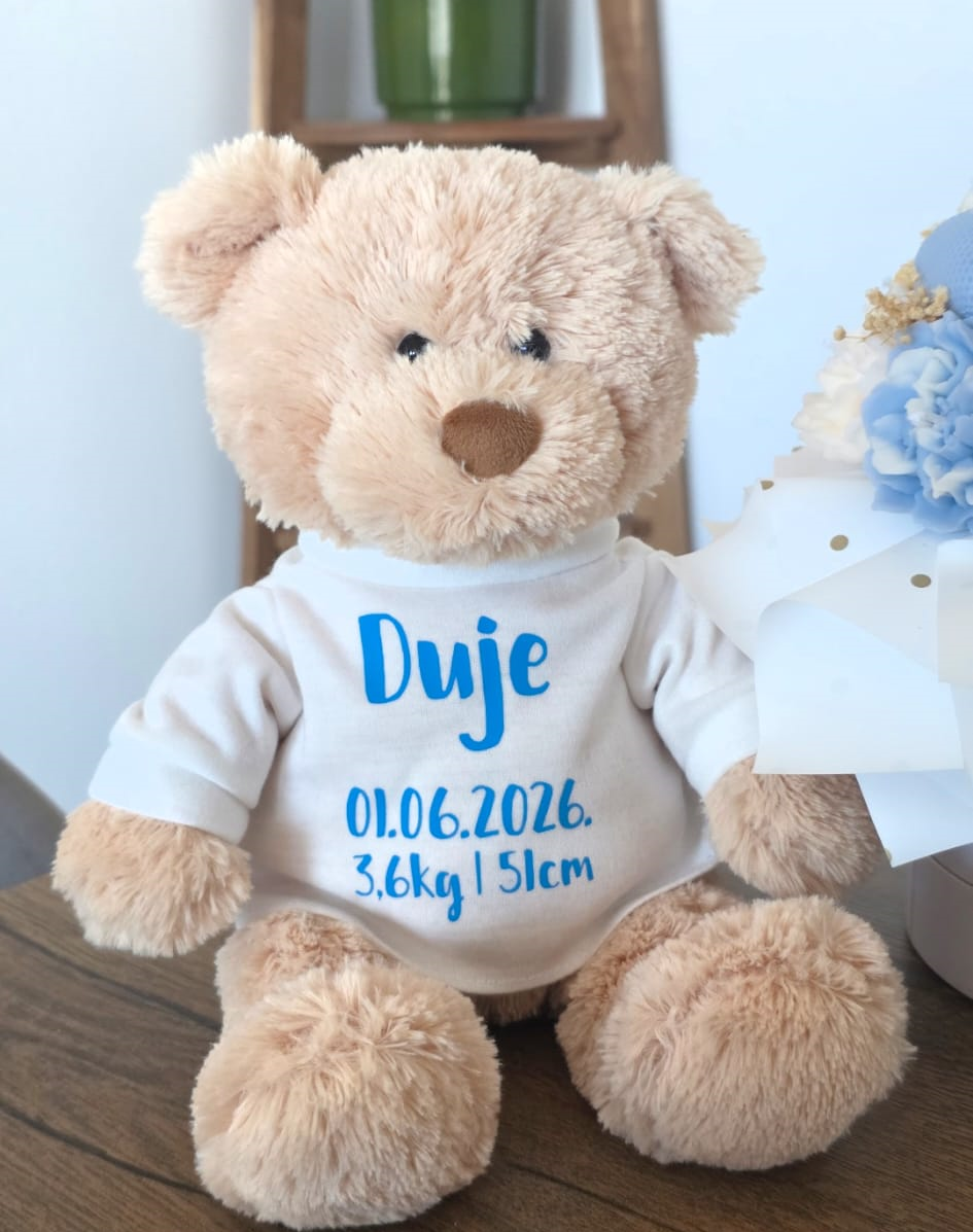 4 Medvjedić+Buket (natpis po želji)